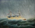 el barco sacudido por la tormenta Henri Rousseau Postimpresionismo Primitivismo ingenuo